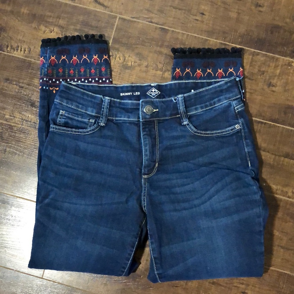 St. John’s Bay Skinny Leg Size 8 Boho Style